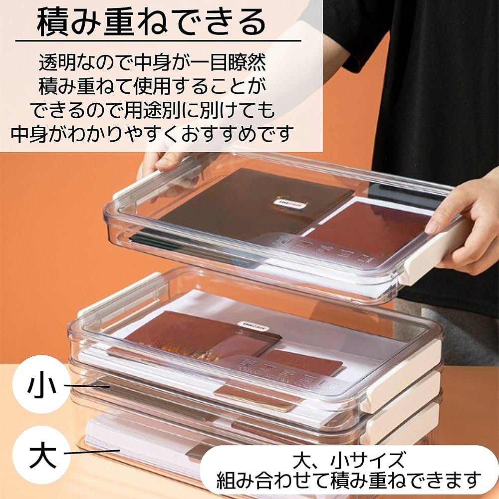 suuu★A4書類ケース×3個 Amazon｜東洋ケース CRAFT+ A4 収納ボックス 3個組 フタ付き 幅